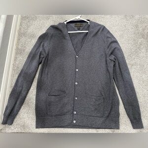 Jos. A. Bank Gray Cardigan Sweater V-Neck